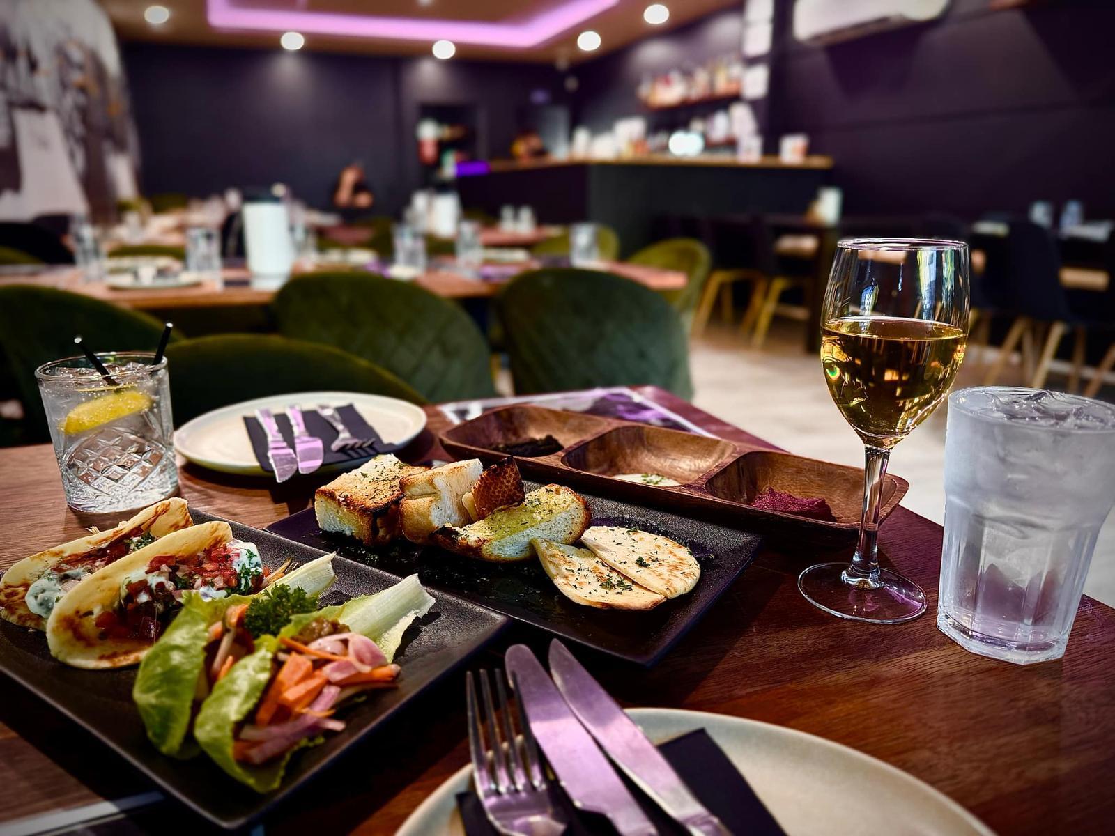 Restaurant Interior with Dishes